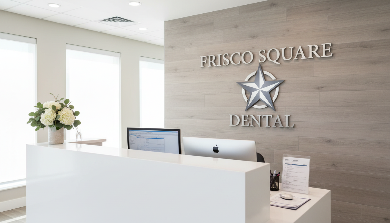 Dental office reception desk